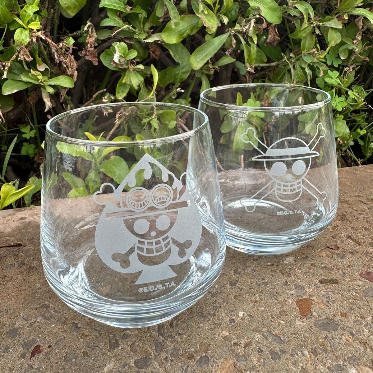 Set de 2 verres One Piece Luffy & Ace