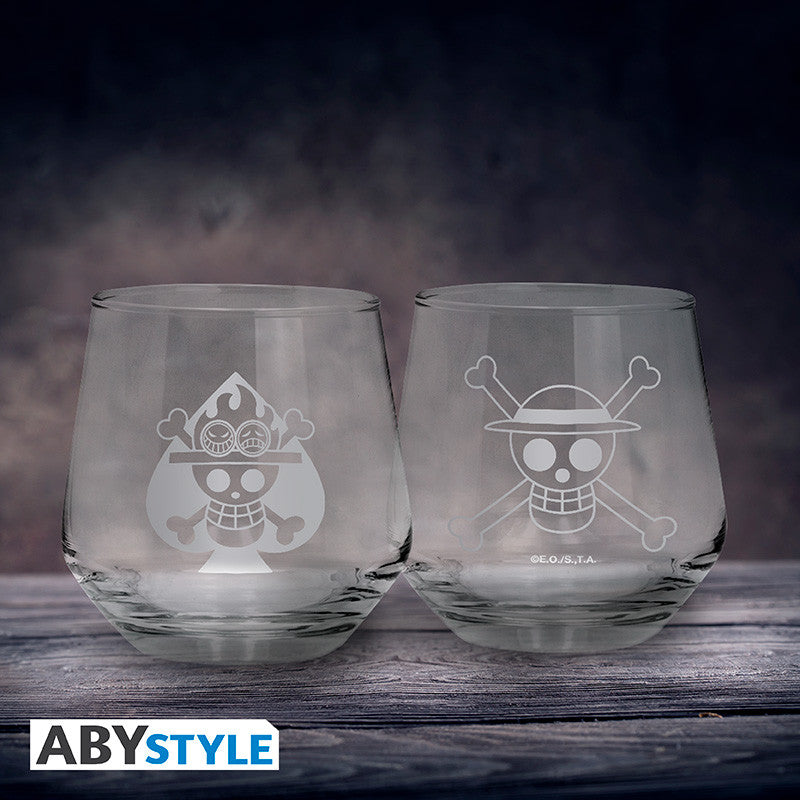 Set de 2 verres One Piece Luffy & Ace