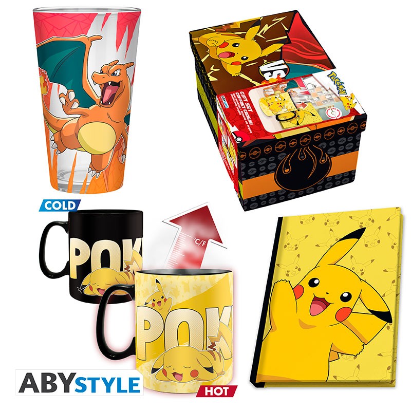 Pck premium Verre XXL + Mug HC + Cahier Pikachu Nintendo Pokémon